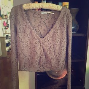 Urban Outfitters Kimchi Blue Lace v-neck Crop Top